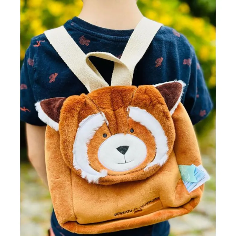 Sac à dos peluche Panda Roux Unicef - 22x25cm-1
