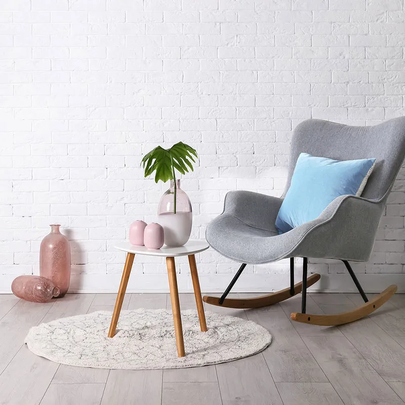 Fauteuil à bascule Helsinki Gris - 65x80x96cm-1