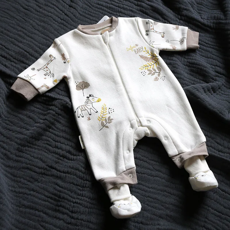 Combinaison + Chaussons Baby Safari - Ecru-3