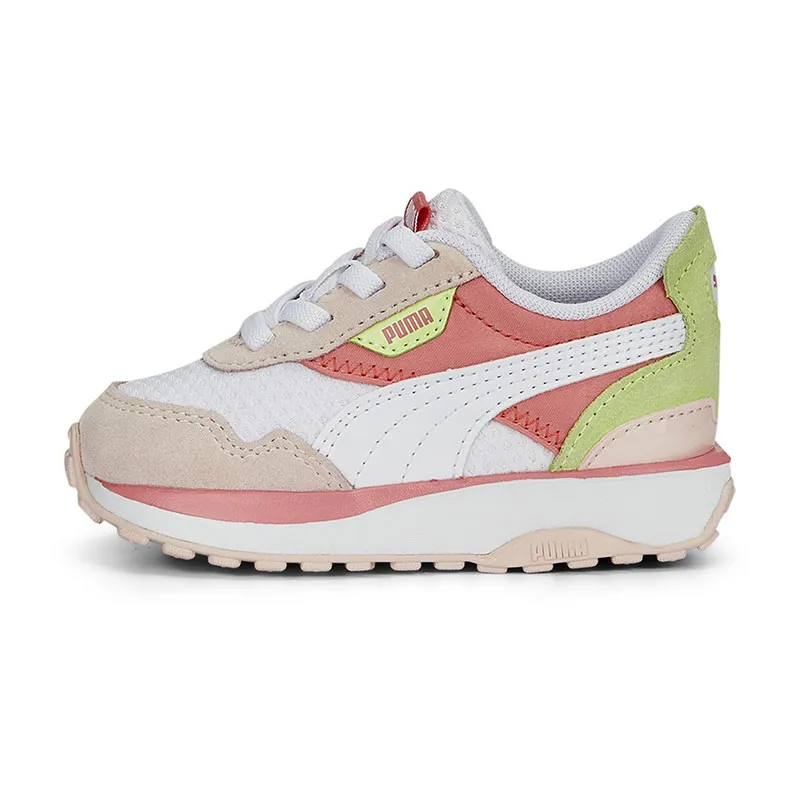 Baskets Bébé Cruise Rider Peony AC Puma - Blanc/Rose/Jaune-0