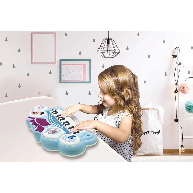 Clavier électronique avec micro & siège Reine des Neiges - 36m+-5