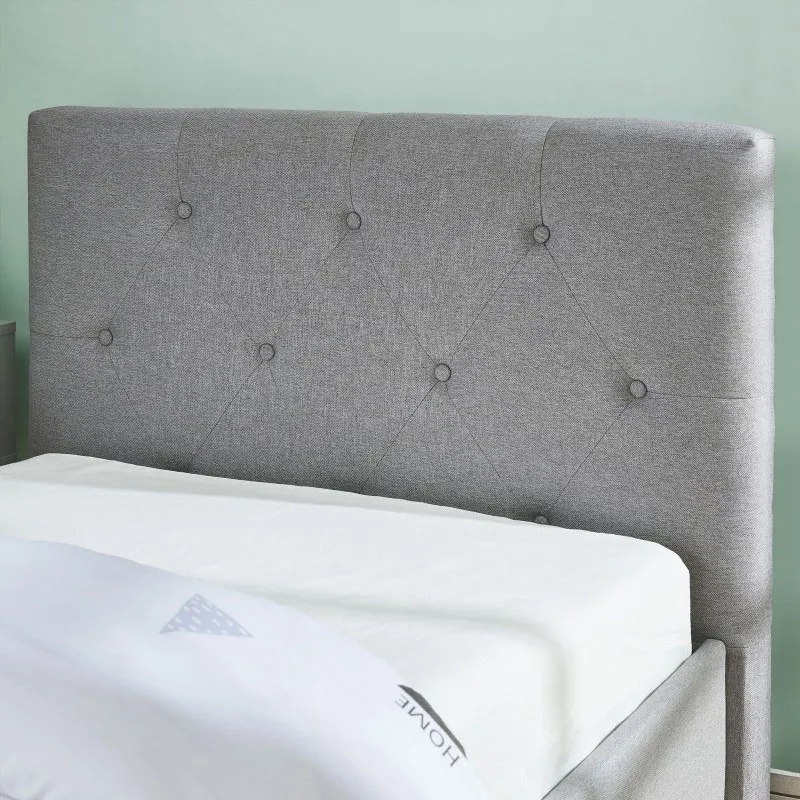 Lit coffre + sommier Bahia Gris - 90x190cm-4