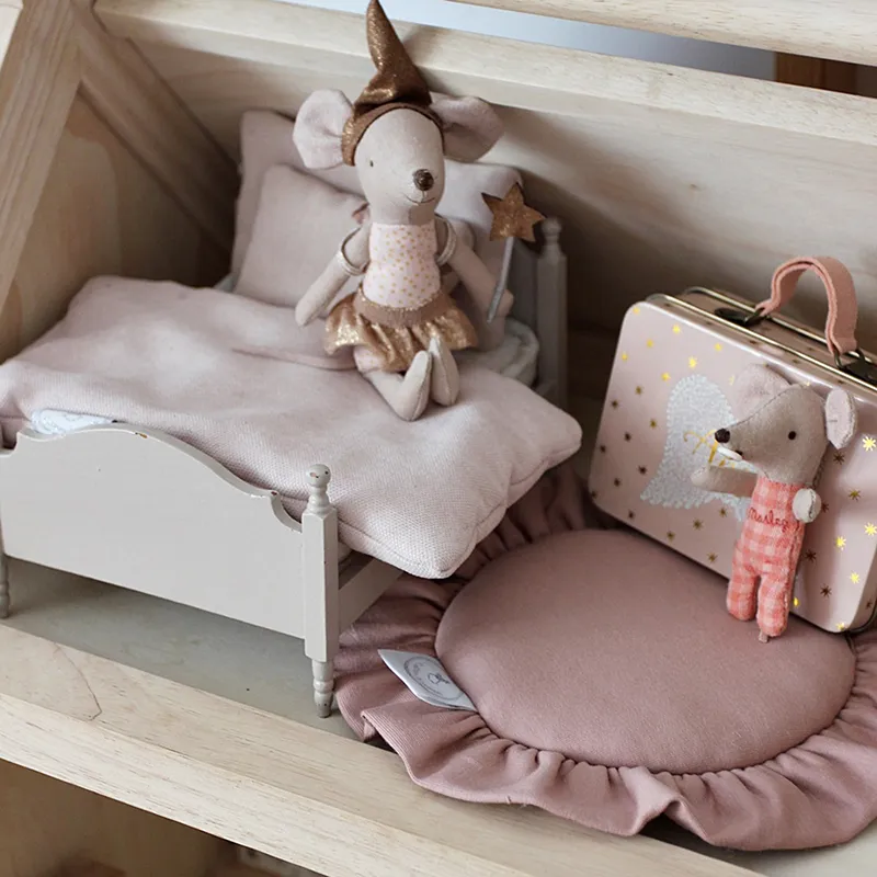 Mini tapis de sol pour maison de poupée Pêche - ø20cm-1