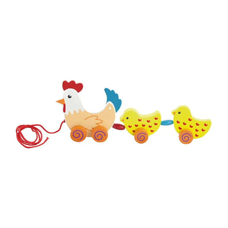 Jouet à tirer Poule & Poussins - 18m+-0