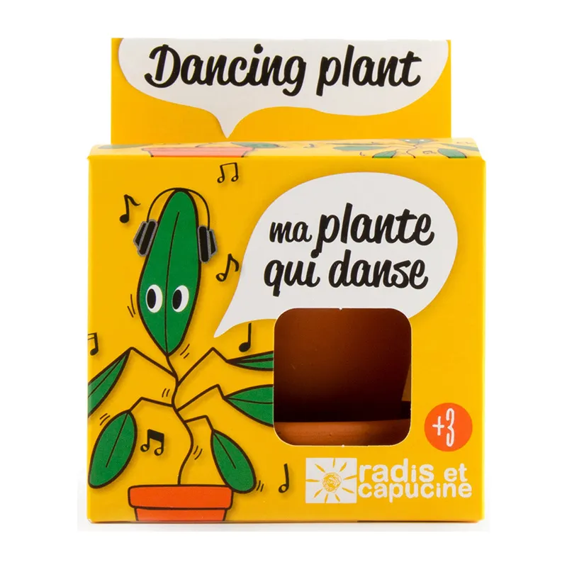 Pot de culture avec coupelle - Plante qui danse-2