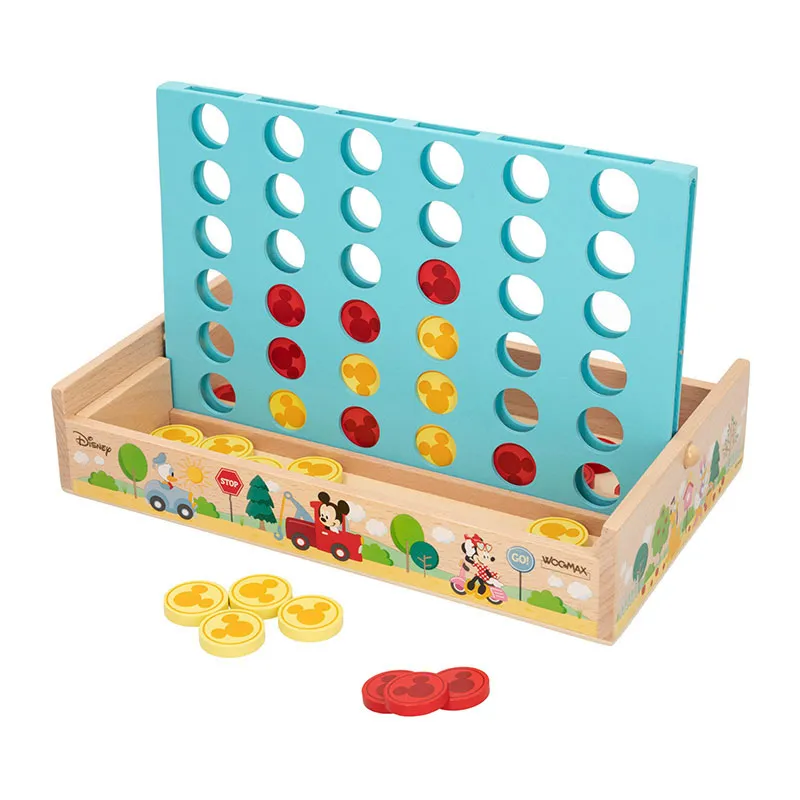 Jeu Quatre à la suite Mickey Bois 37pcs - 36m+-0