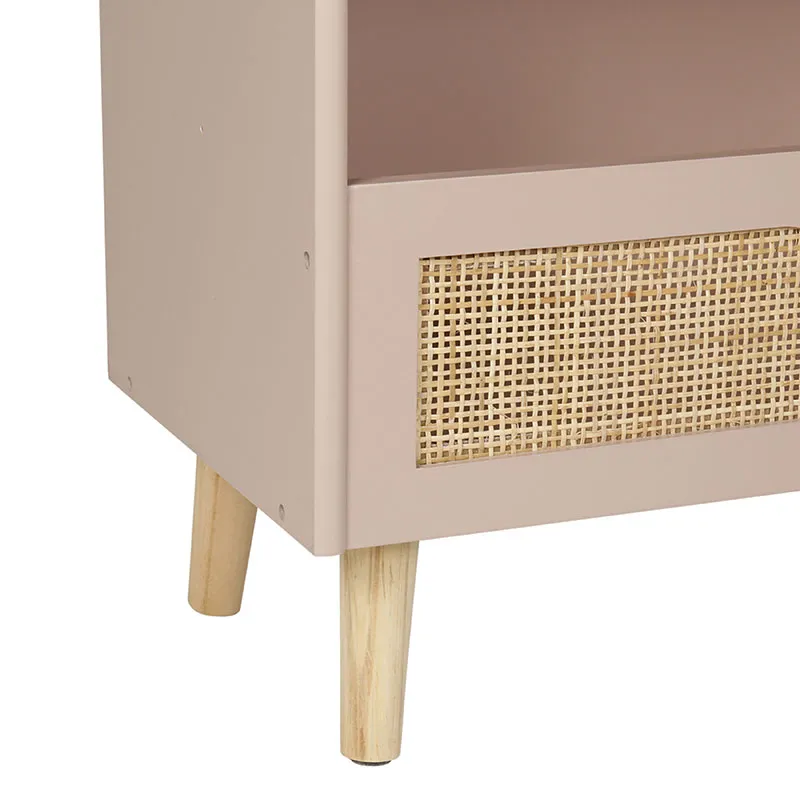 Etagère Bois Cannage César Rose - 60x72x32cm-3