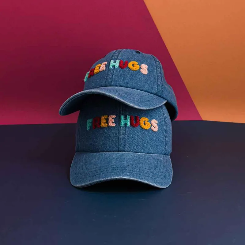 Duo Casquettes Free Hugs - Denim-2