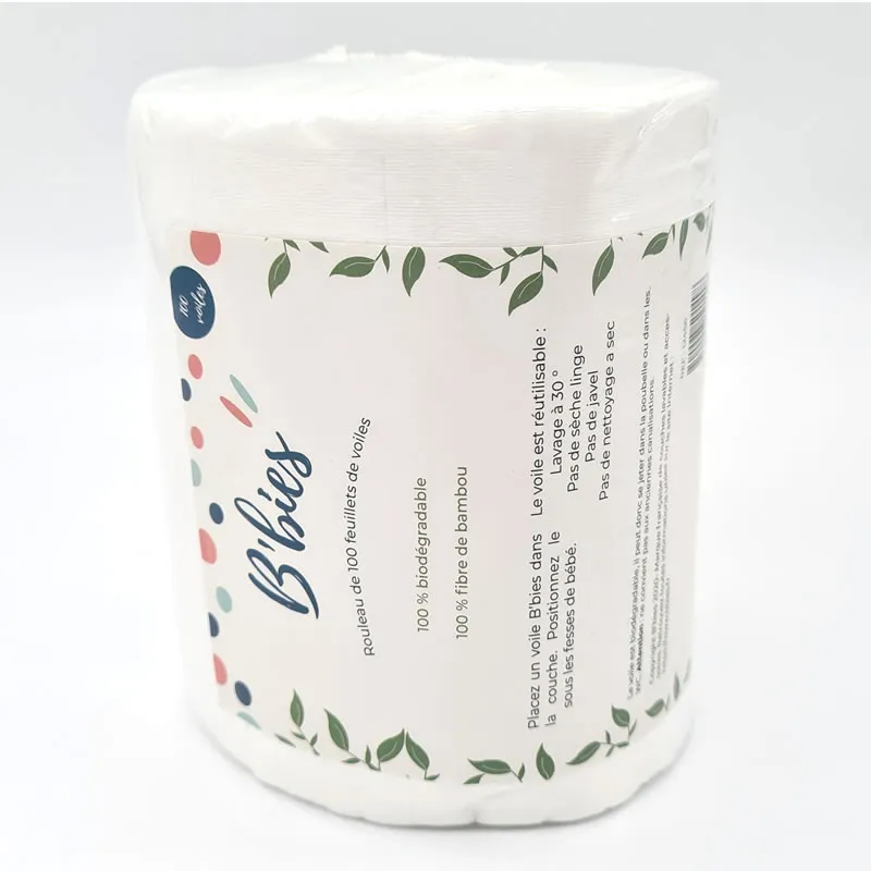 100 Voiles de protection Bambou - Blanc-1