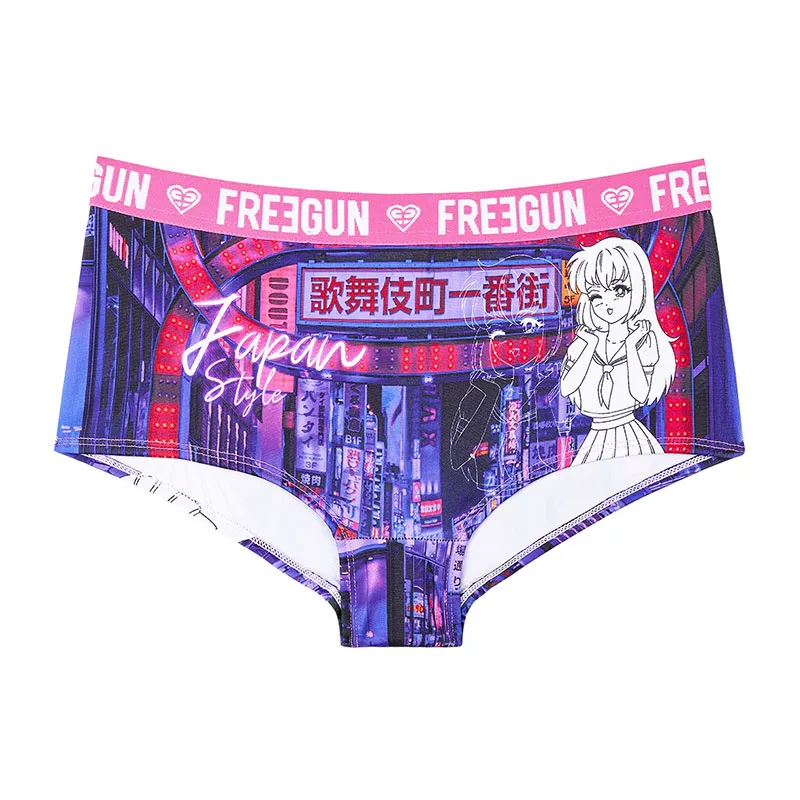 Shorty Fille Manga Neon - Violet-0