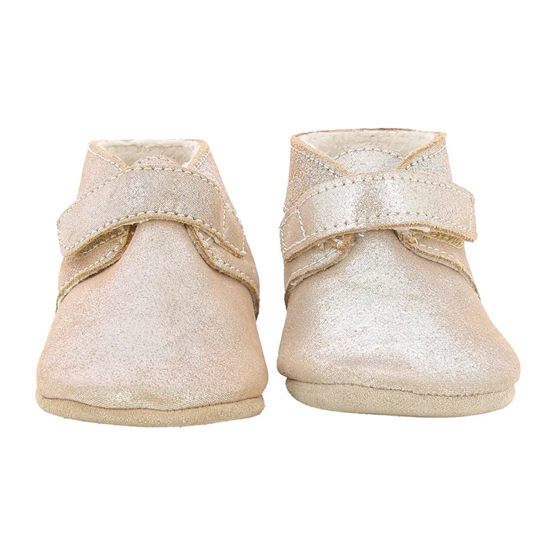 Chaussons cuir Soft Soles Pole Nord - Bronze-0