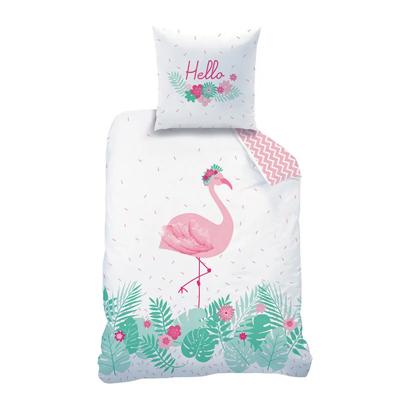 Parure 2pcs Flamant Rose - 140x200cm-1