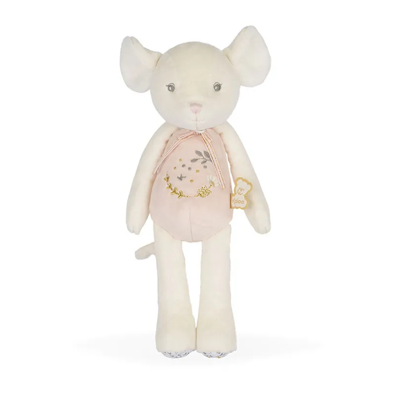 Peluche Souris Rose/Blanc 25cm - 0m+-1