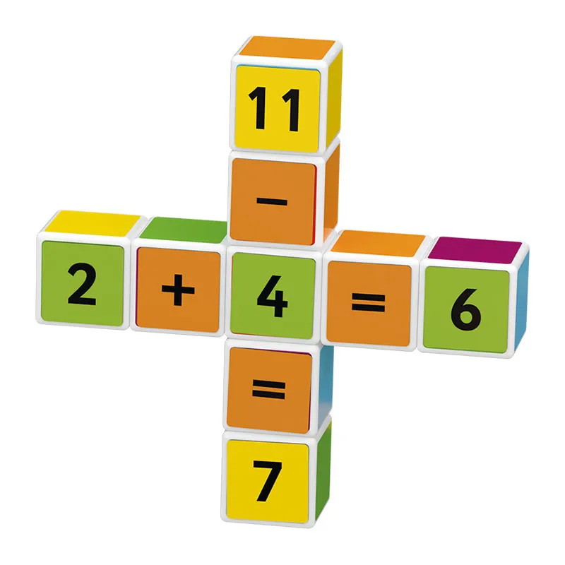 10 Cubes magnét. Maths Building - 3+-3