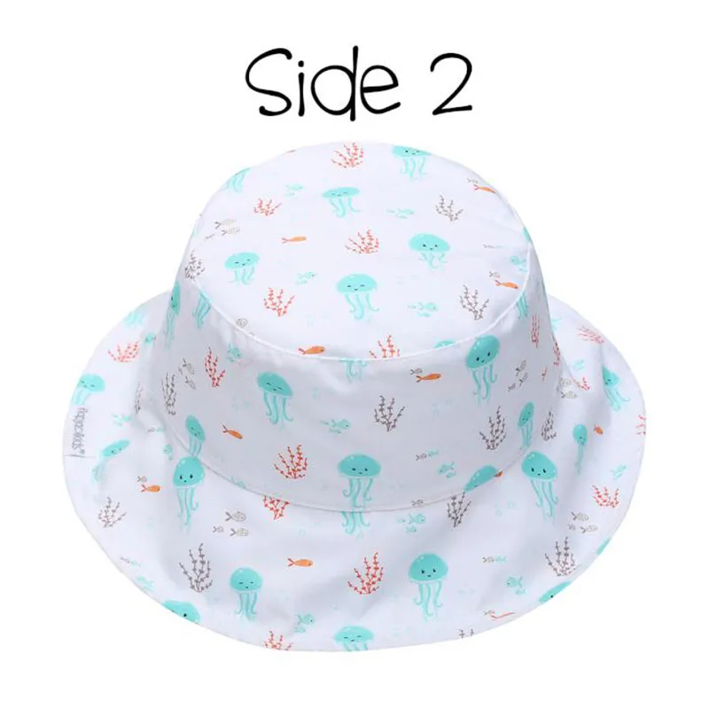Chapeau réversible Coton UPF 50+ Poisson/Méduse-2