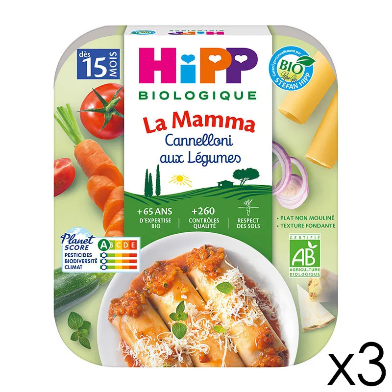 3 Assiettes Cannelloni aux légumes BIO - 3x250g-0