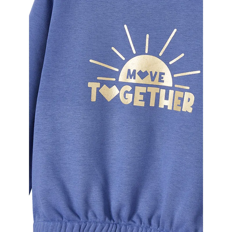 Sweat sport motif sunrise brillant fille  - Bleu-2