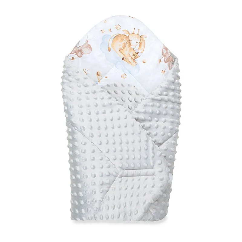 Nid d'ange Minky Nuit étoilée Beige/Gris - 80x80cm-0