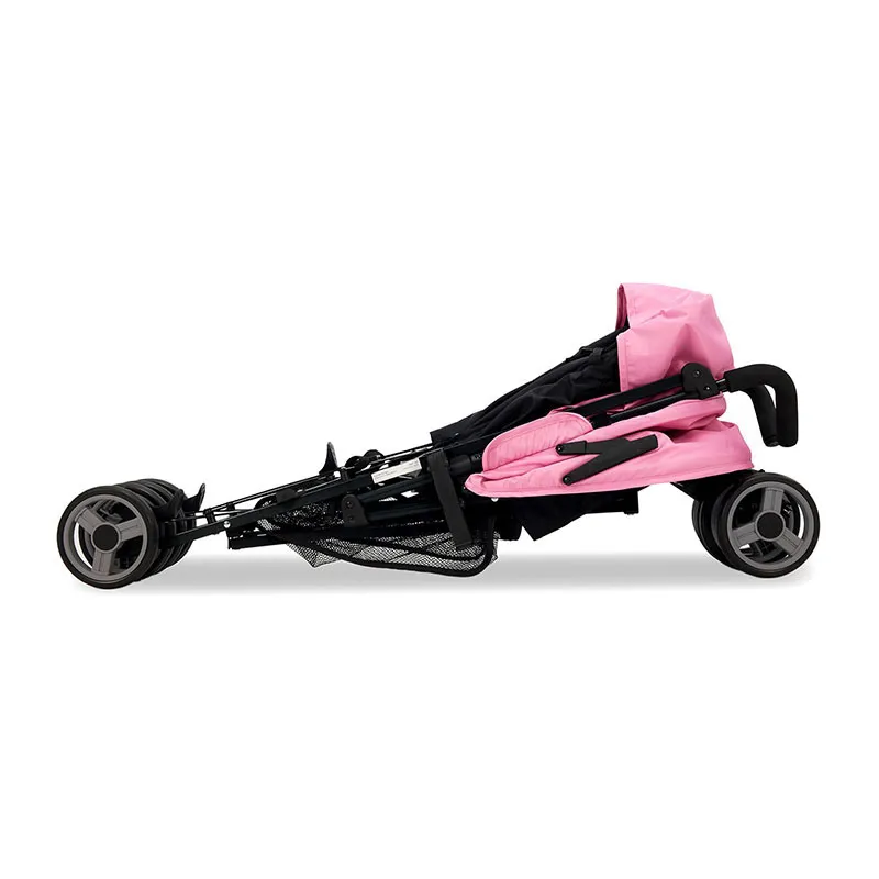 Poussette canne Trotter Plus Noir/Rose - 6m+-6