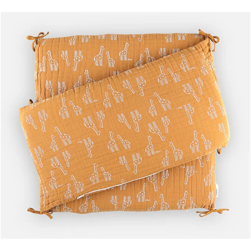 Tour de lit respirant M&M Ocre - 180x33cm-1