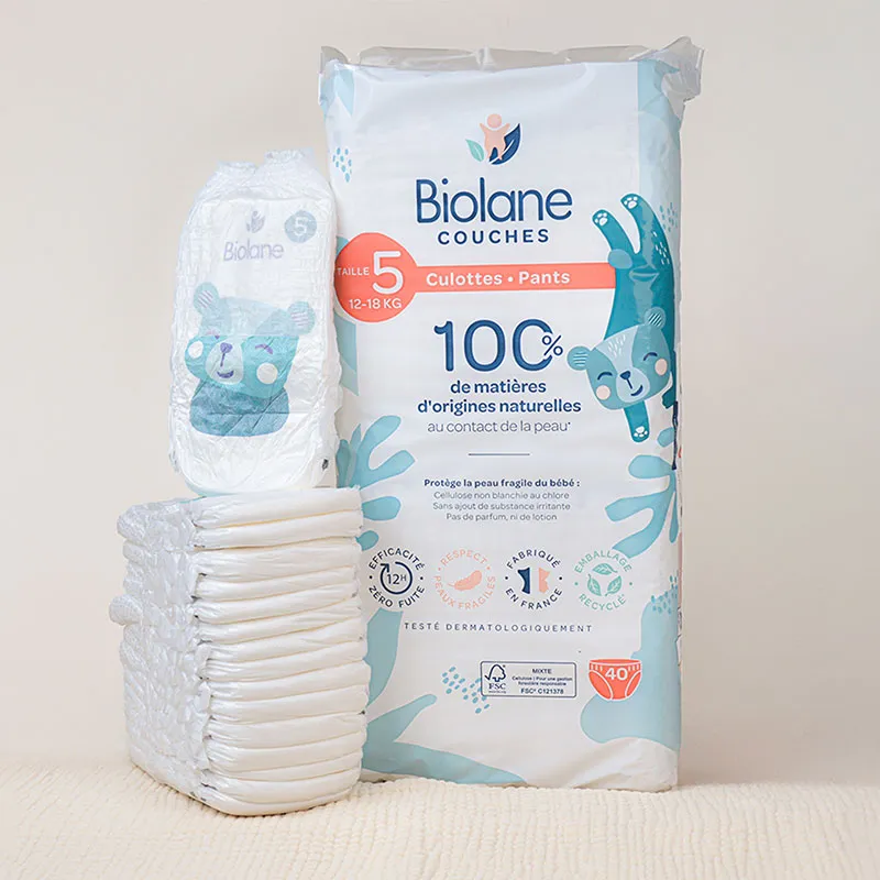 Culottes naturelles T.5/12-18kg - 3x40-5