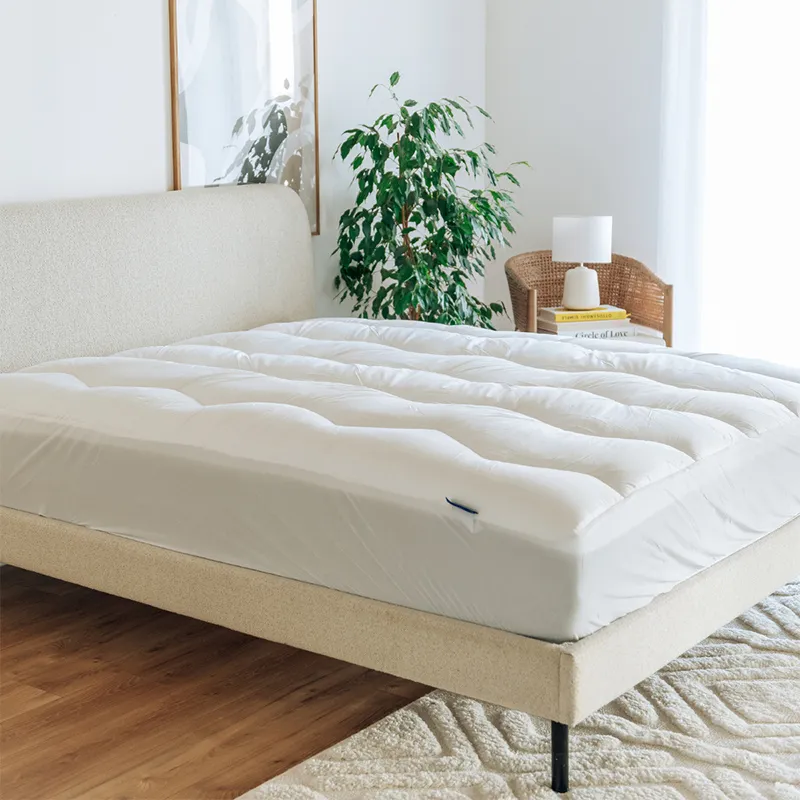 Surmatelas Satin de coton housse Nuage-1