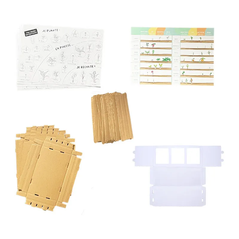 Kit DIY Potager en carton Mon jardin 4 saisons - 5+-2