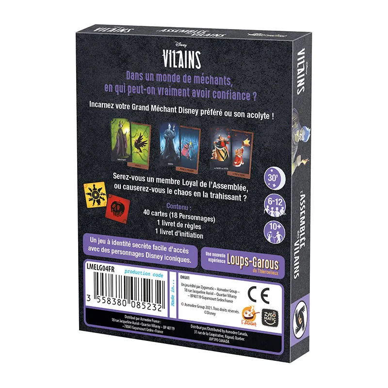 Jeu de cartes Loups-Garous Disney Vilains - 10+-2