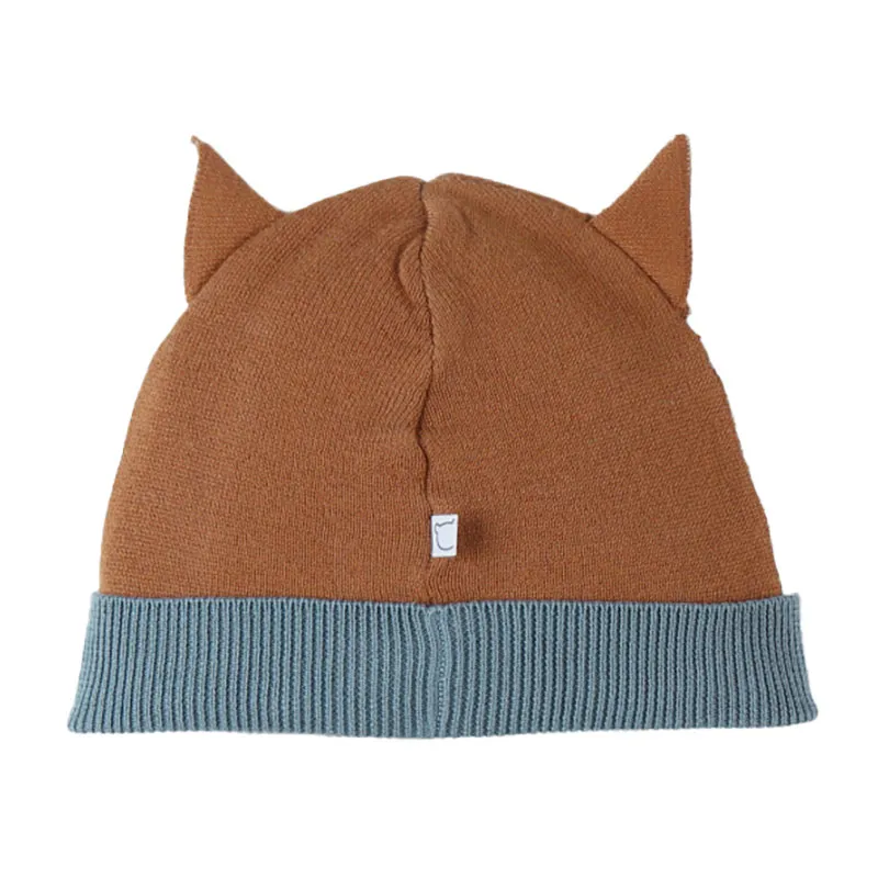 Bonnet en tricot Renard - Bleu-1