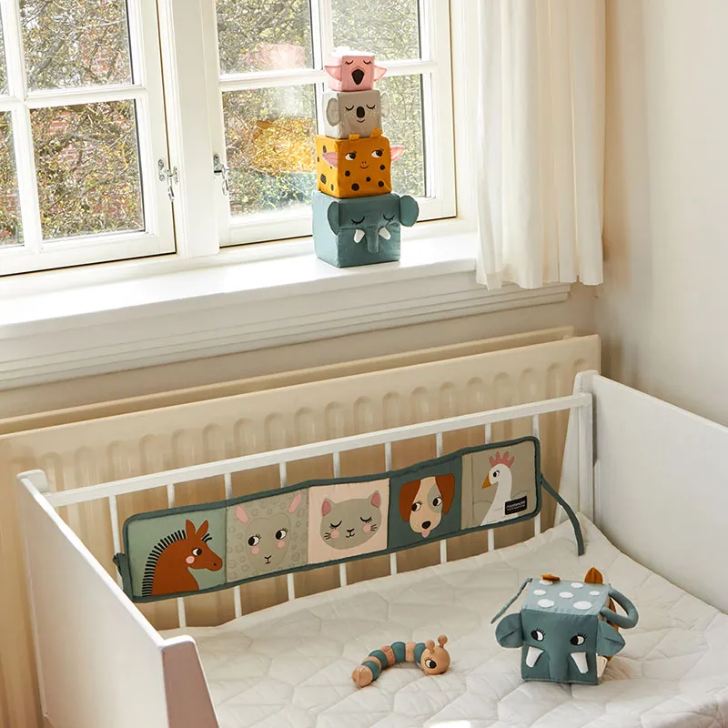 Livre dépliant tissu Coton BIO Country life - 12m+-2