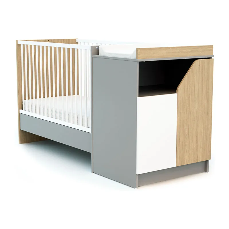 Chambre évolutive Carnaval Gris/Blanc - 176x70x94cm-0