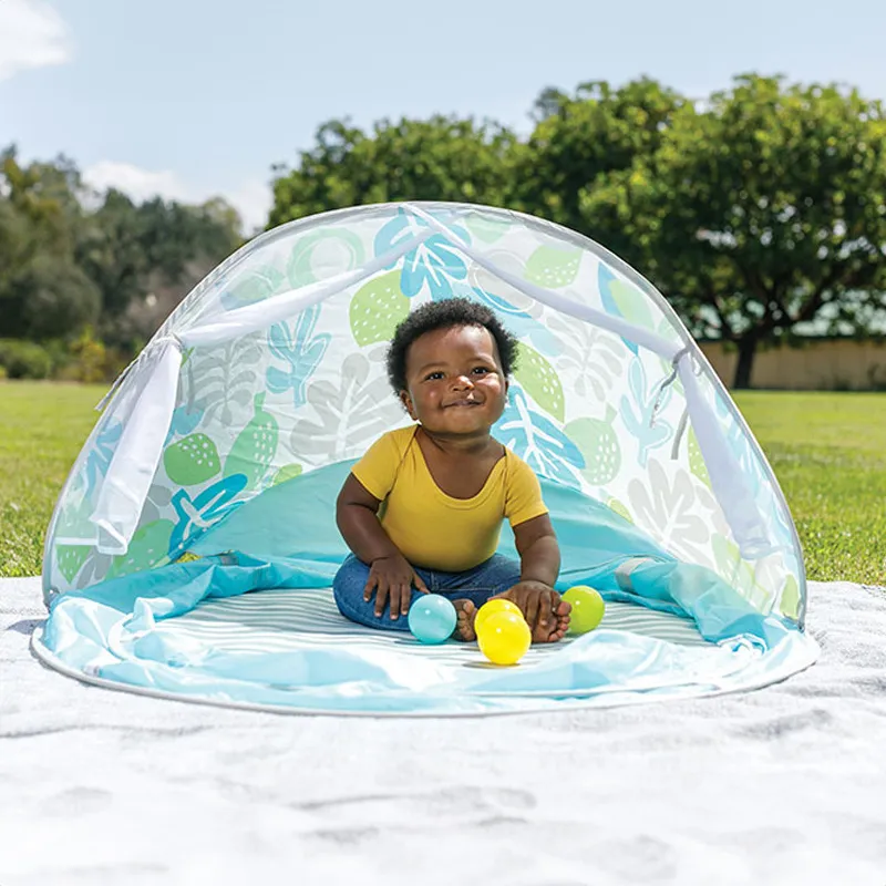 Aire de jeu 3en1 avec balles, canopy & moustiquaire - 6m+-3