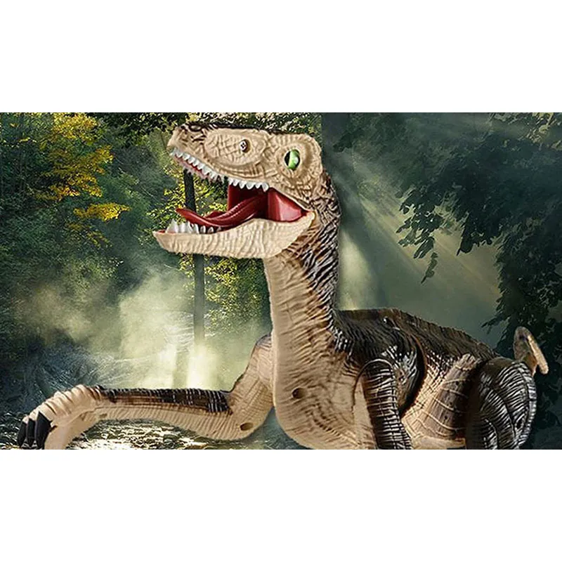 Velociraptor télécommandé marron - 6+-1