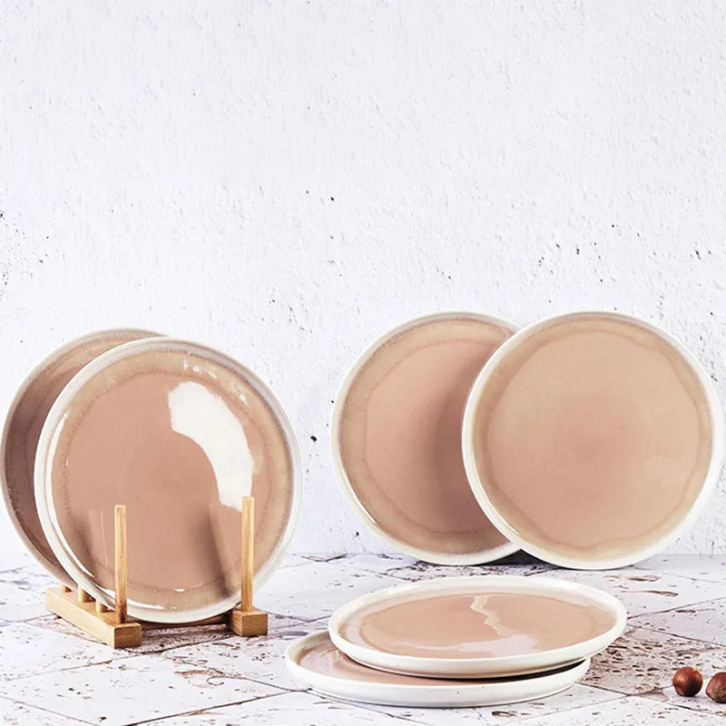 6 Assiettes Oxygen Rose poudré-1
