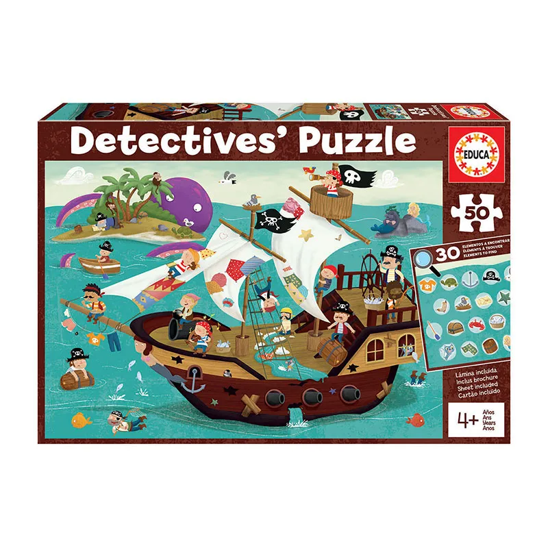 Puzzle Cherche & Trouve 50pcs Pirate - 4+-0