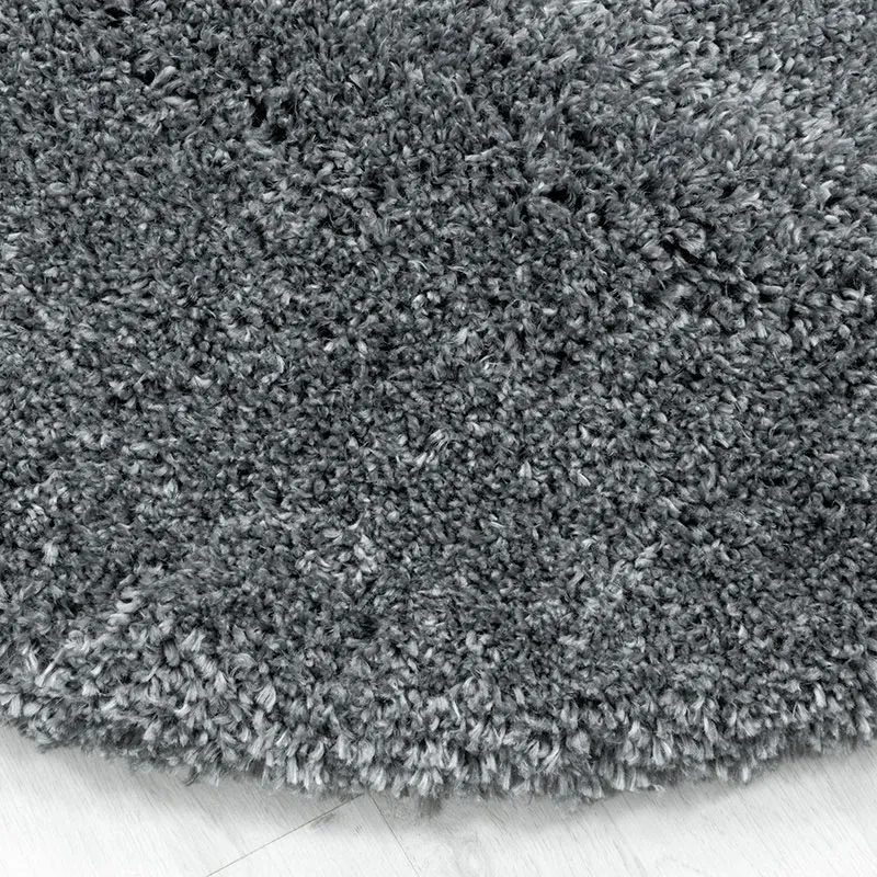 Tapis rond Fluffy Gris clair - Plusieurs dim. dispos-5