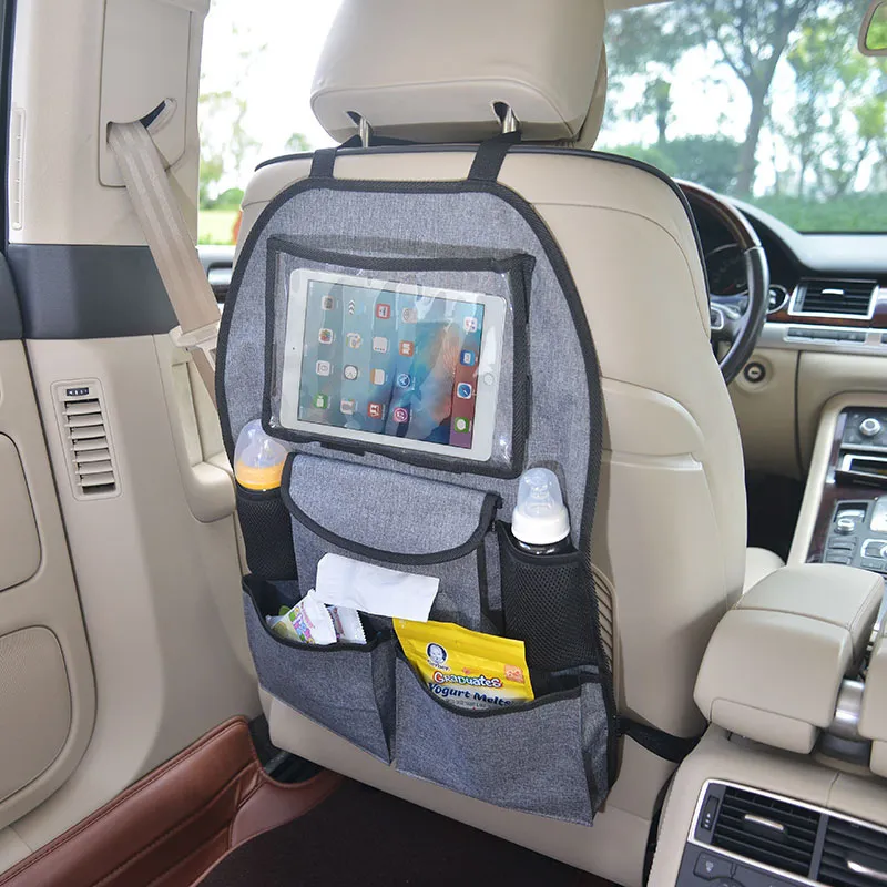 Organisateur pour Ipad voiture Deluxe 6 rangements - Gris-0