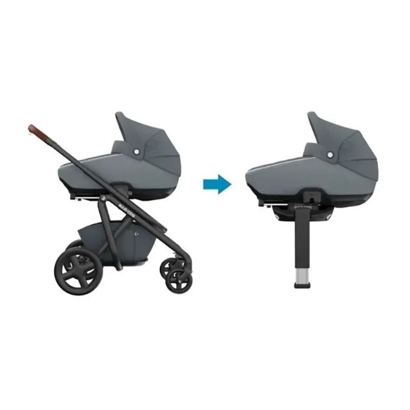 Trio Poussette Compacte Adorra2 + Cosi Rock + Nacelle Jade + Base FamilyFix 3 Grey - 0m+-7