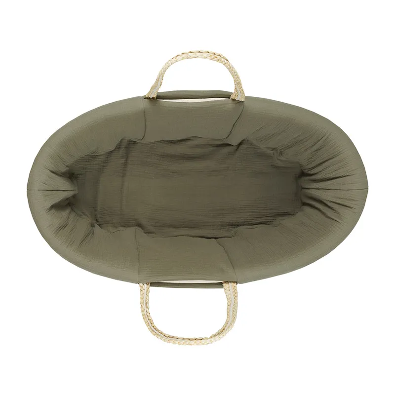 Drap-h. couffin Mousseline Vert - 77x36cm-3