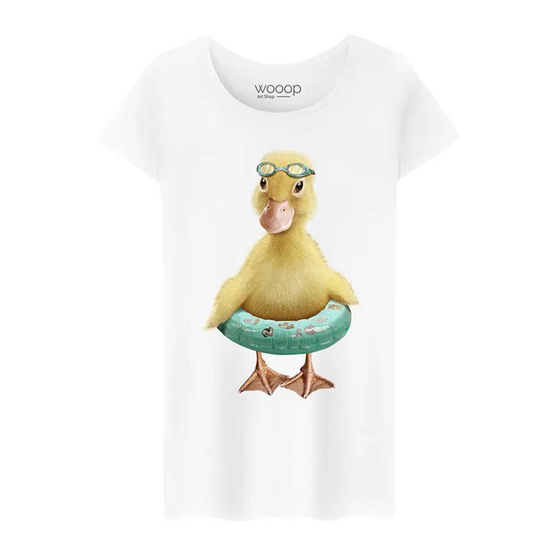 T-shirt Femme Duck bouée BIO - Blanc-0