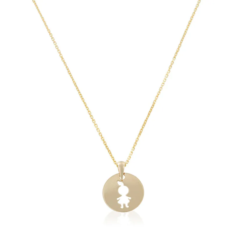 Pendentif enfant Little girl - Or Jaune 375/1000-0