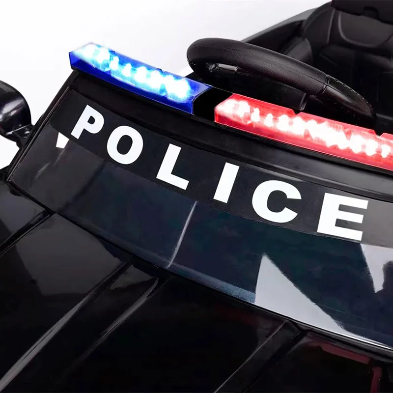 Voiture électrique Police Noir - 36m+-6