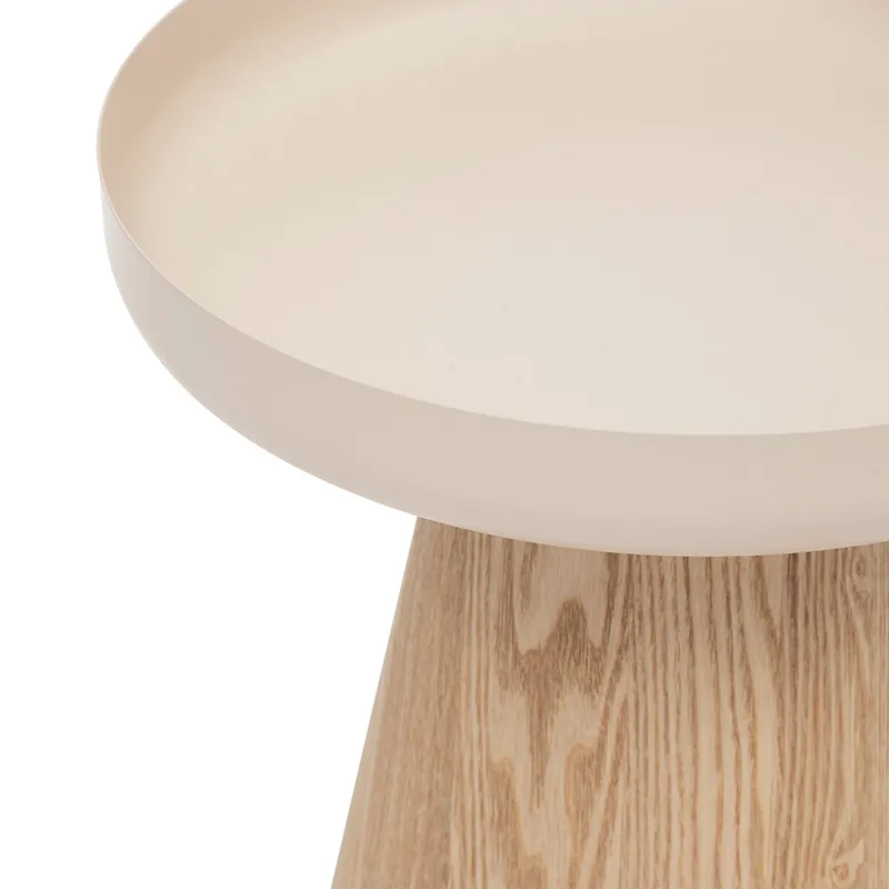 Table café Hercyna Bois Beige - ø40x41,8cm-4