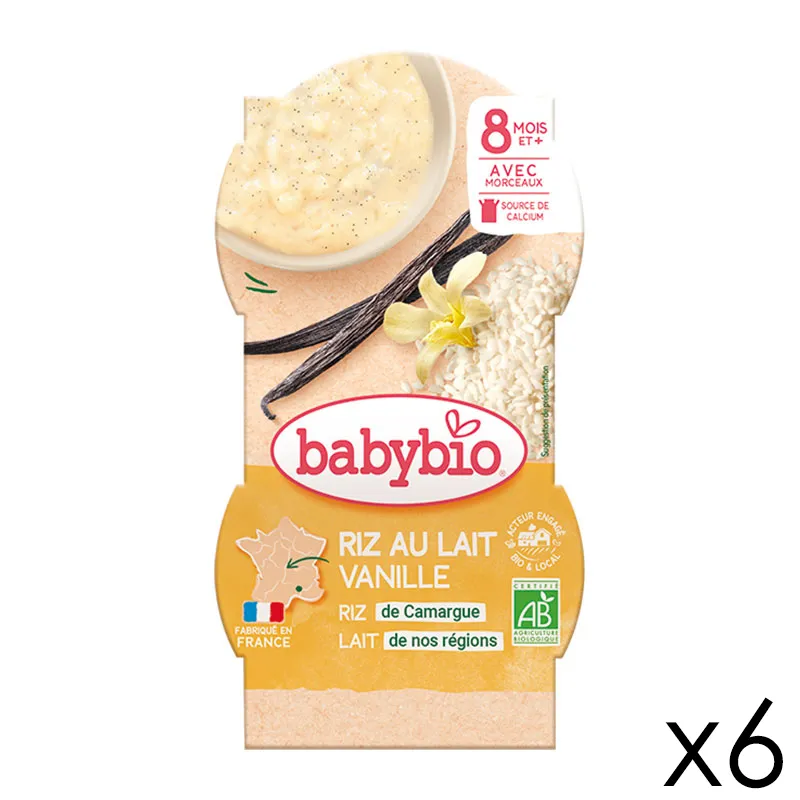 12x100g Bols Lactés Riz au lait & Vanille BIO - 8m+-0