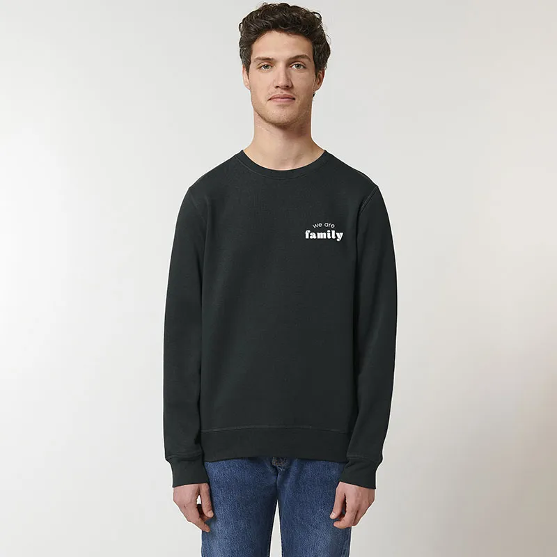 Sweat Homme We are family cœur - Noir-0