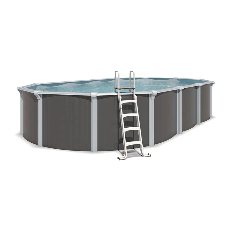 Piscine métal hors sol Antharcite - Plusieurs Dim. Disponibles-0