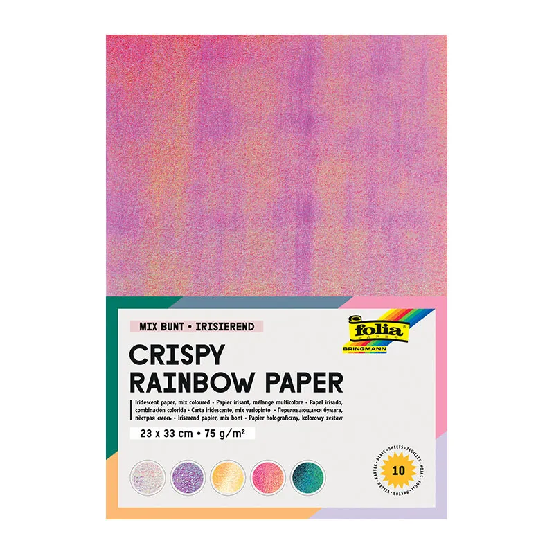 10 feuilles papier irisé - 23x33cm-0