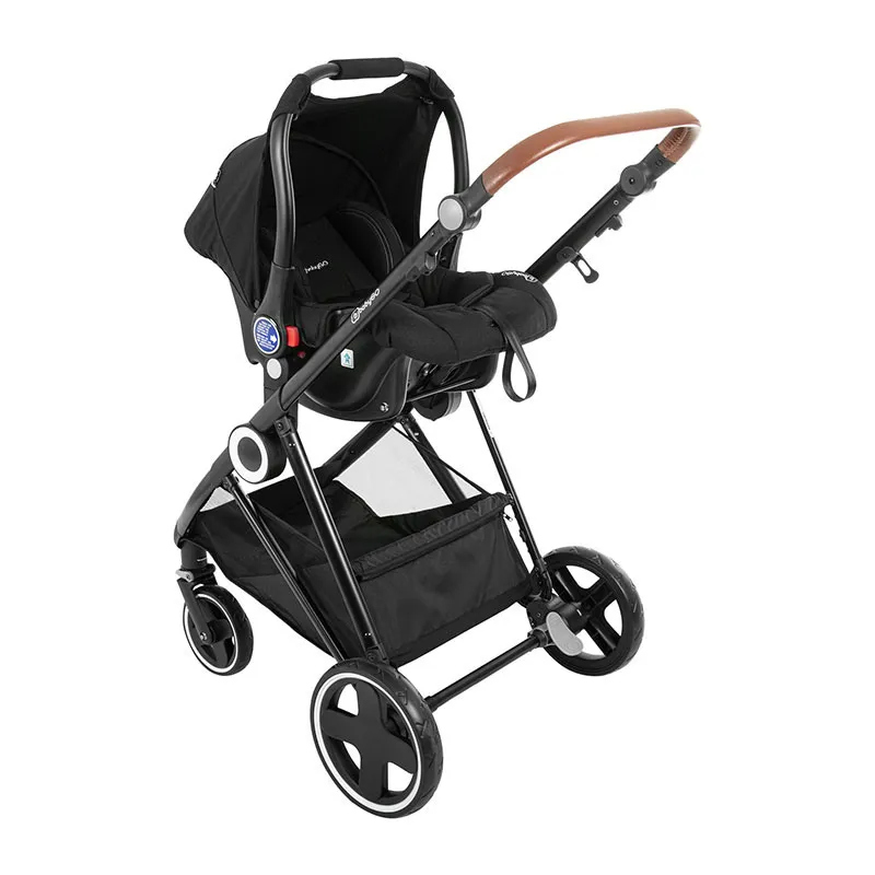 Trio Poussette transformable + Coque Gr.0+ Halime Anthracite/Noir - 0m+-11