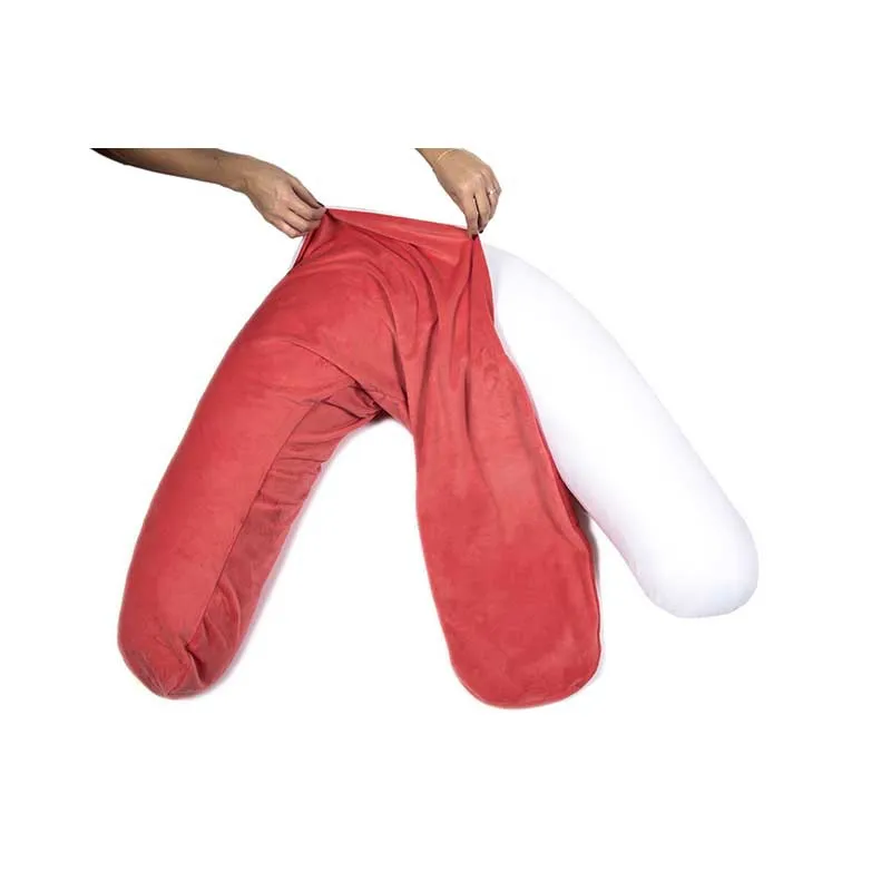 Coussin de maternité polaire 3en1 + charlotte Corail - 170cm-1