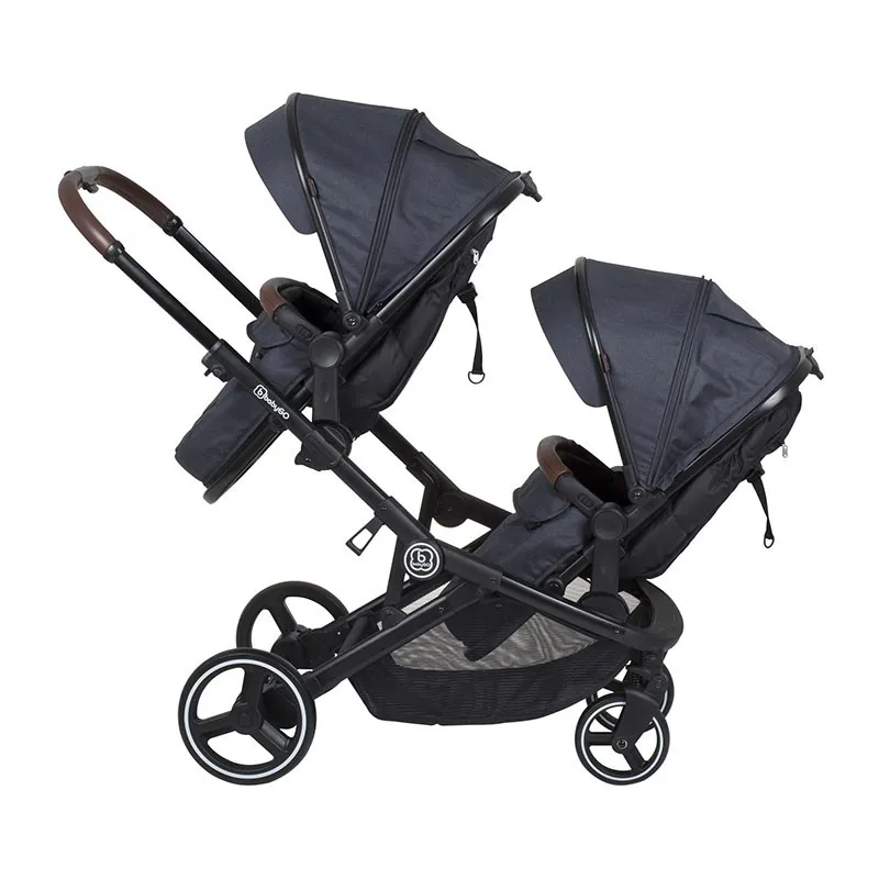 Poussette Double 2en1 Twinner Gris - 0m+-5